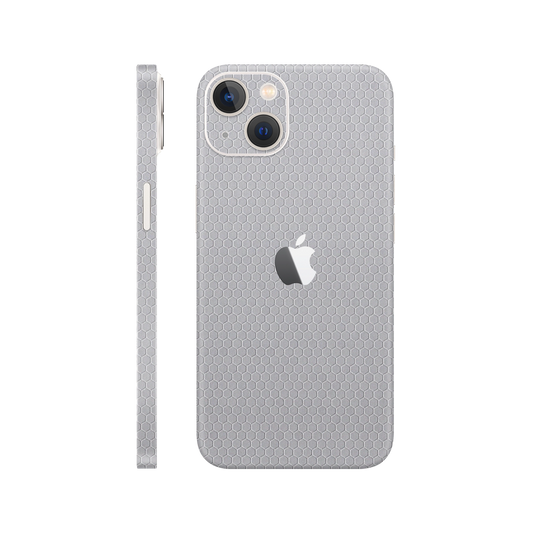 Skin iPhone 14, Honeycomb 3D Grey
