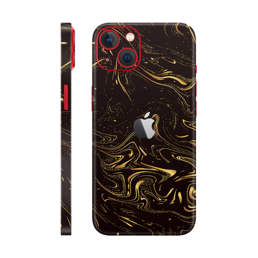 Folie de protectie pentru iPhone 14 Plus, eSkins Signature, Skin Golden Noir