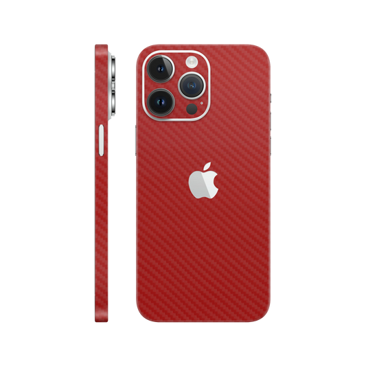 Skin iPhone 14 Pro, Carbon 3D Red