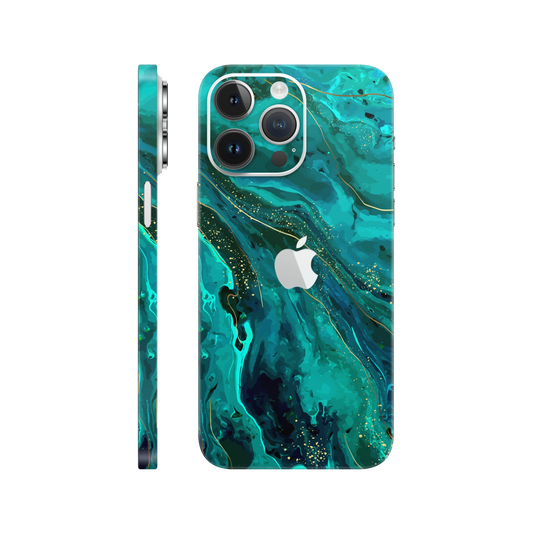 Folie de protectie pentru iPhone 14 Pro, eSkins Signature, Skin Celestial Lagoon