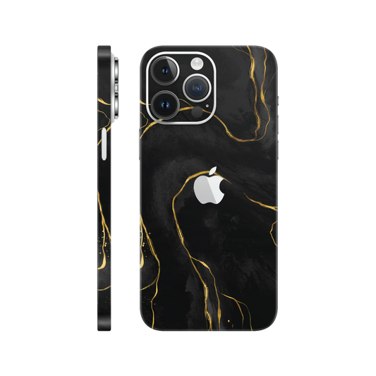 Folie de protectie pentru iPhone 14 Pro, eSkins Signature, Skin Golden Onyx