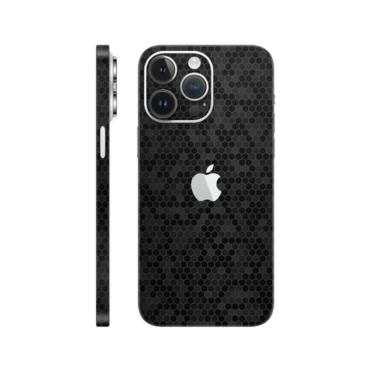 Skin iPhone 14 Pro, Honeycomb 3D Black