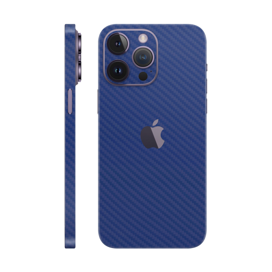 Skin iPhone 14 Pro Max, Carbon 3D Blue