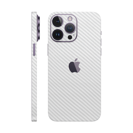 Skin iPhone 14 Pro Max, Carbon 3D White