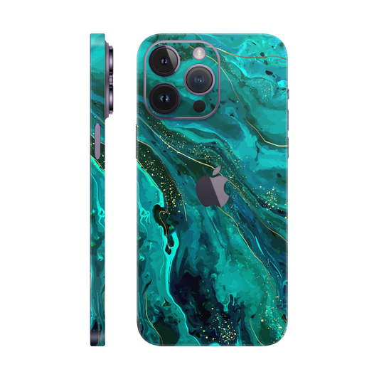 Folie de protectie pentru iPhone 14 Pro Max, eSkins Signature, Skin Celestial Lagoon