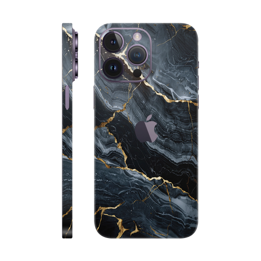 Folie de protectie pentru iPhone 14 Pro Max, eSkins Signature, Skin Gilded Abyss