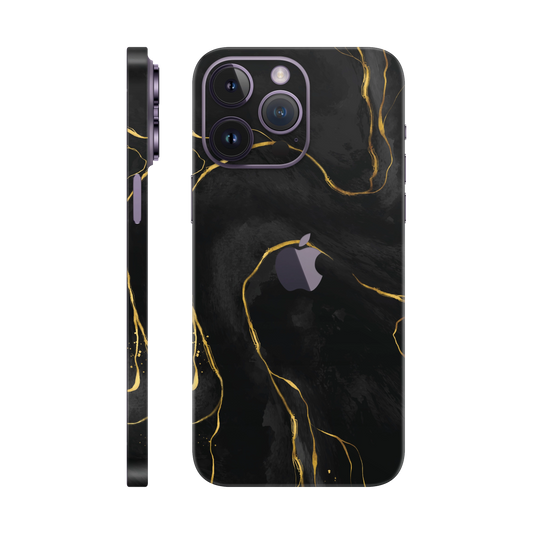 Folie de protectie pentru iPhone 14 Pro Max, eSkins Signature, Skin Golden Onyx