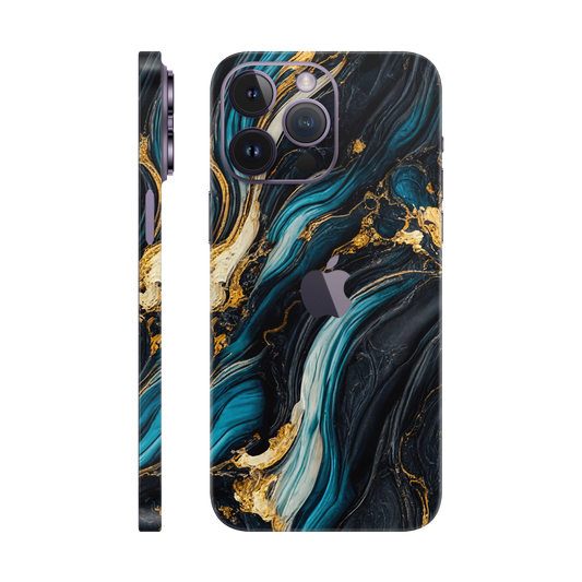 Folie de protectie pentru iPhone 14 Pro Max, eSkins Signature, Skin Mystic Ocean