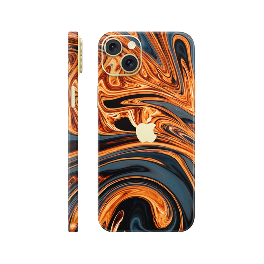 Folie de protectie pentru iPhone 15, eSkins Signature, Skin Amber Blaze