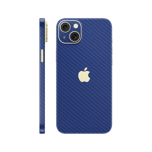 Skin iPhone 15, Carbon 3D Blue