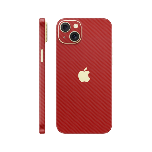 Skin iPhone 15, Carbon 3D Red