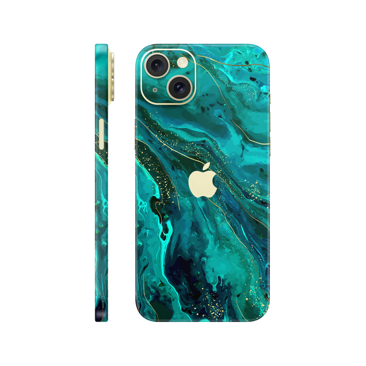 Folie de protectie pentru iPhone 15, eSkins Signature, Skin Celestial Lagoon