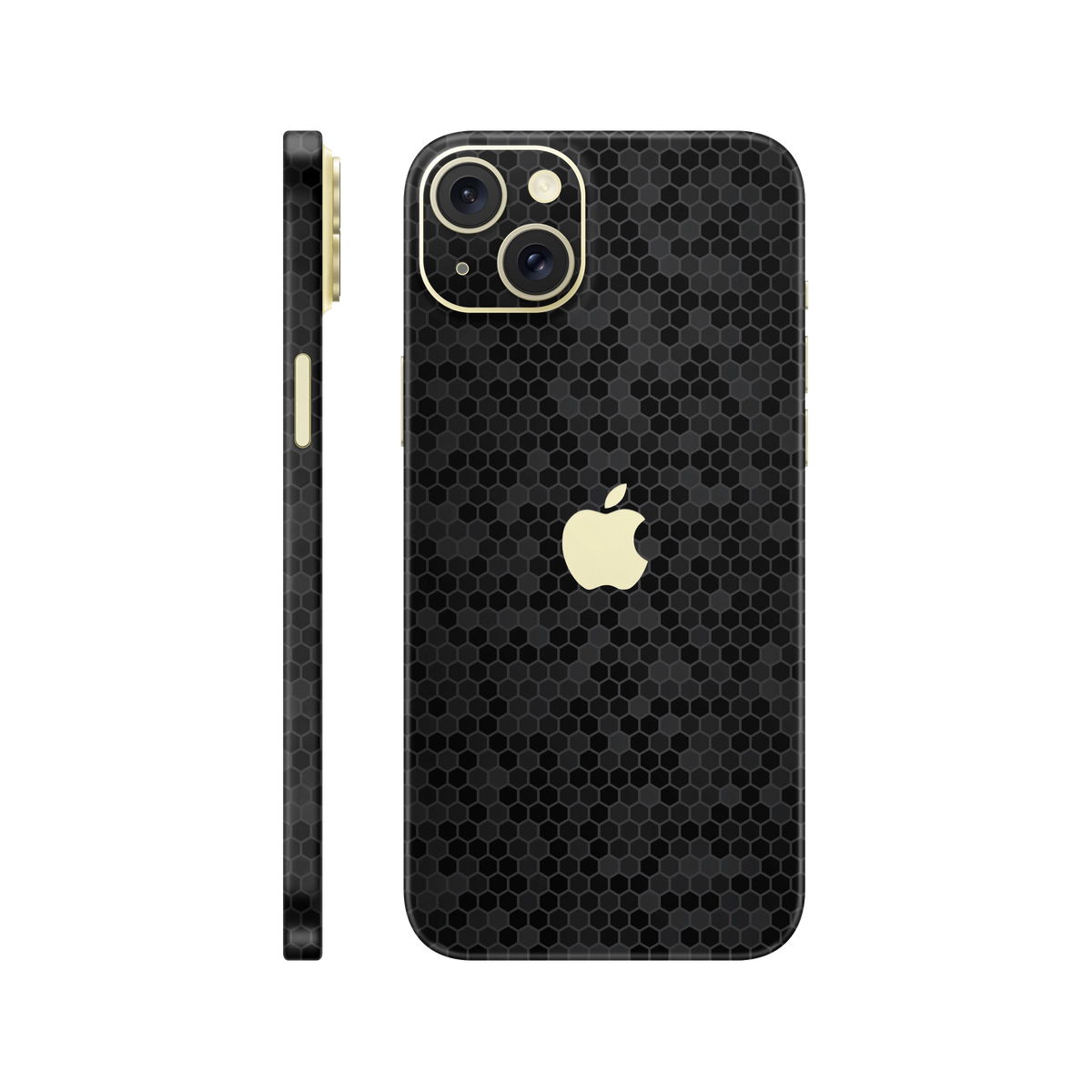 Skin iPhone 15, Honeycomb 3D Black