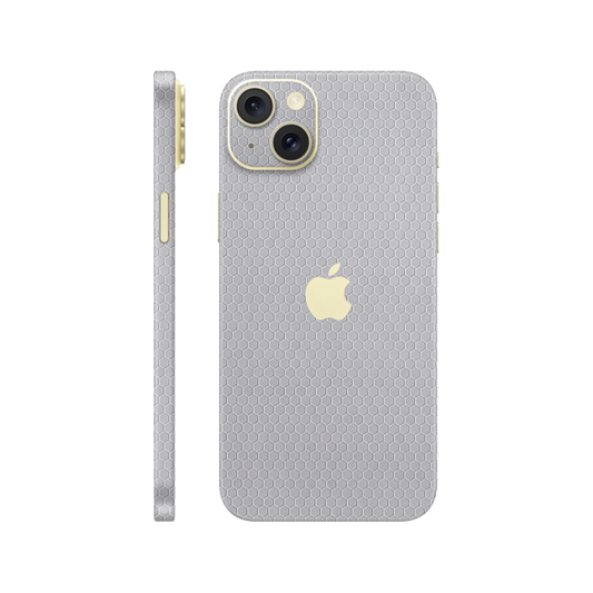 Skin iPhone 15, Honeycomb 3D Grey