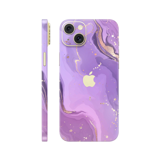 Folie de protectie pentru iPhone 15, eSkins Signature, Skin Lavender Swirl
