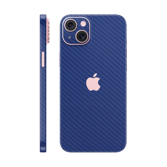 Skin iPhone 15 Plus, Carbon 3D Blue 