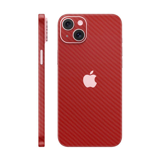 Skin iPhone 15 Plus, Carbon 3D Red 