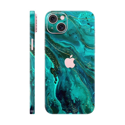 Folie de protectie pentru iPhone 15 Plus, eSkins Signature, Skin Celestial Lagoon