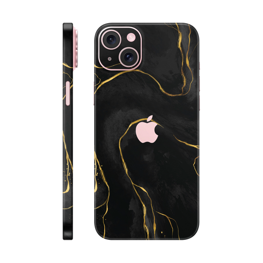 Folie de protectie pentru iPhone 15 Plus, eSkins Signature, Skin Golden Onyx