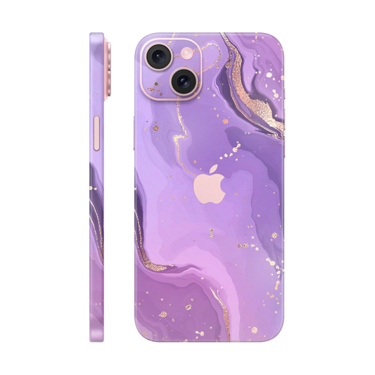 Folie de protectie pentru iPhone 15 Plus, eSkins Signature, Skin Lavender Swirl