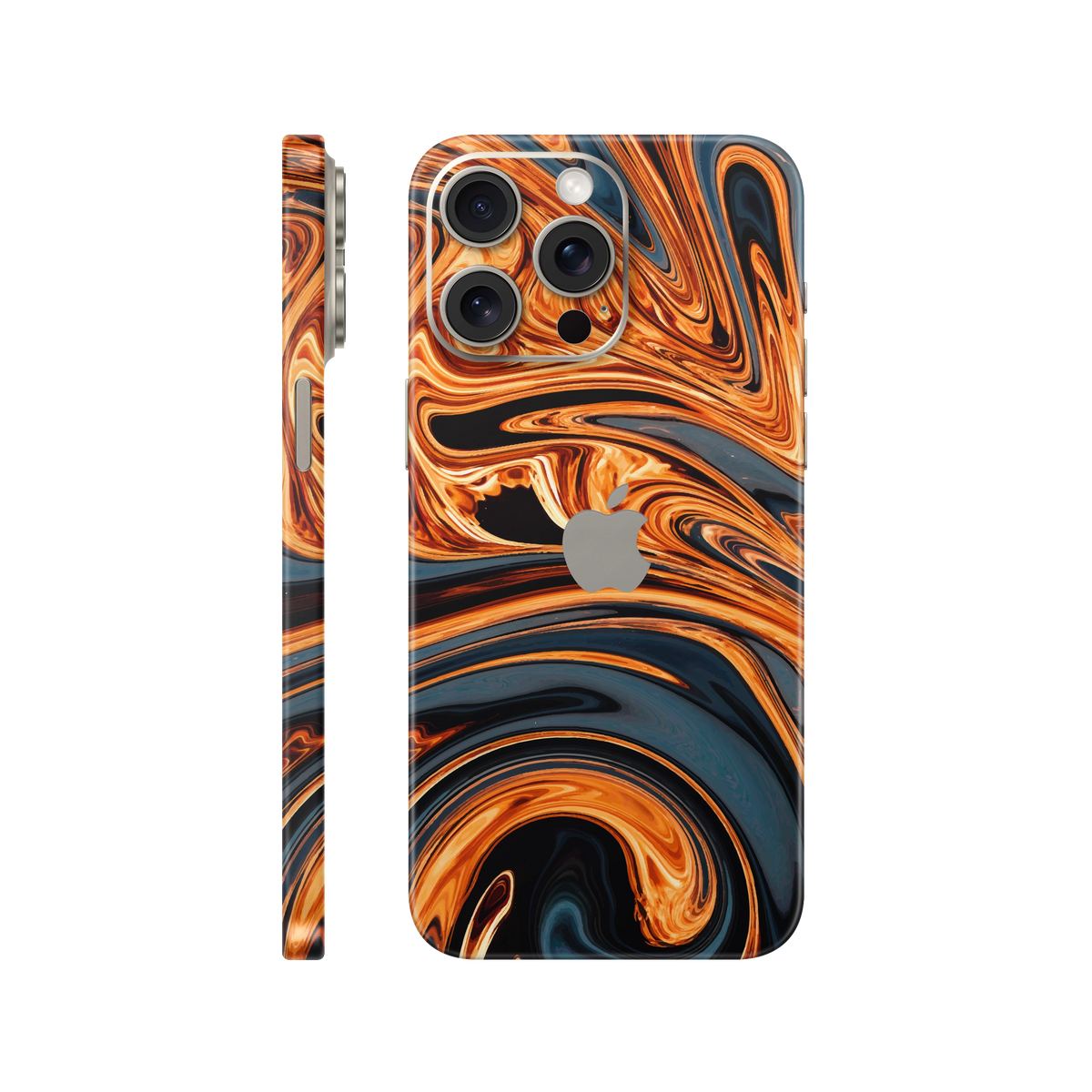 Folie de protectie pentru iPhone 15 Pro, eSkins Signature, Skin Amber Blaze