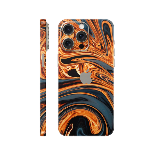 Folie de protectie pentru iPhone 15 Pro, eSkins Signature, Skin Amber Blaze