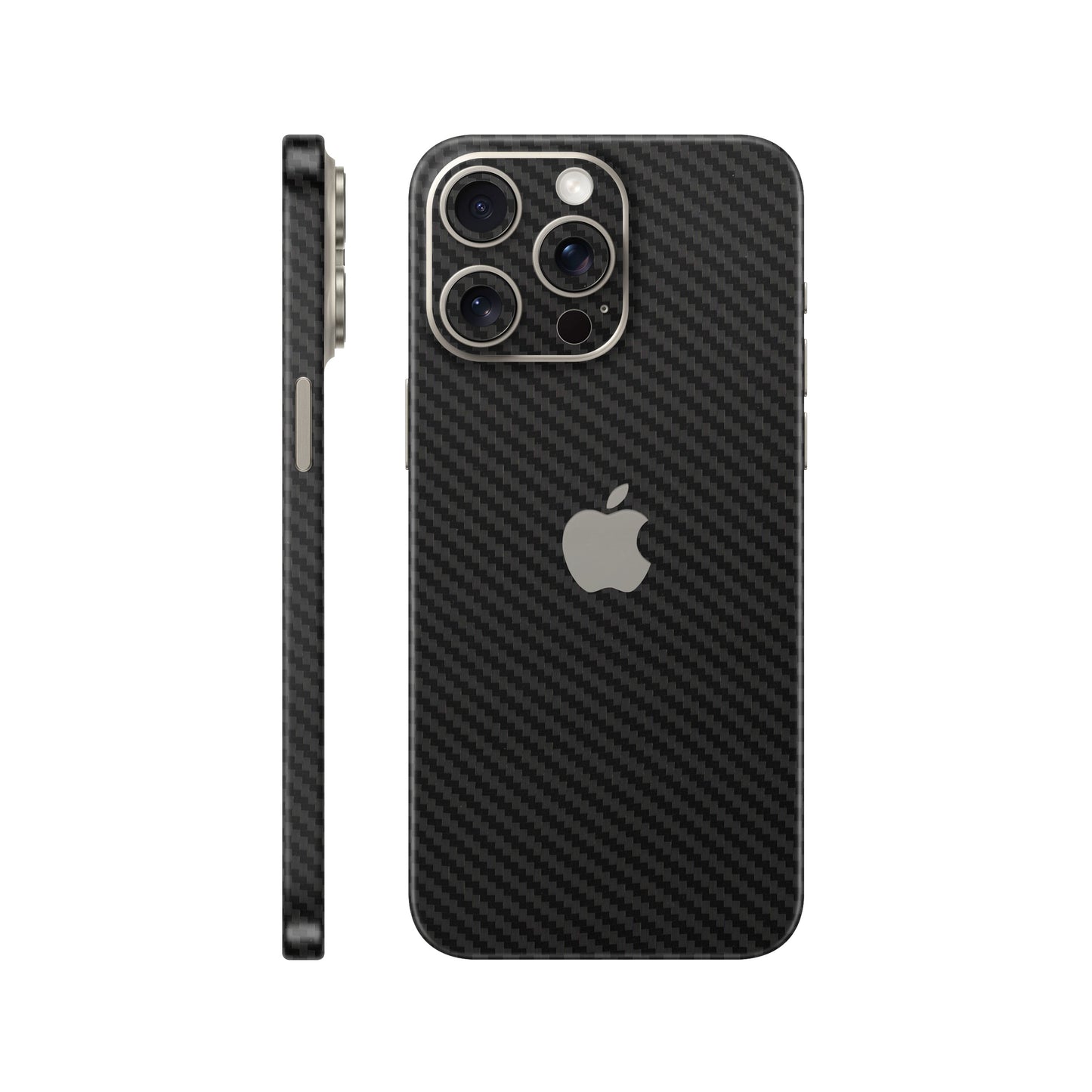 Skin iPhone 15 Pro, Carbon 3D Black 