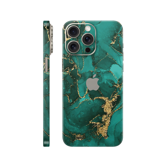 Folie de protectie pentru iPhone 15 Pro, eSkins Signature, Skin Ethereal Green