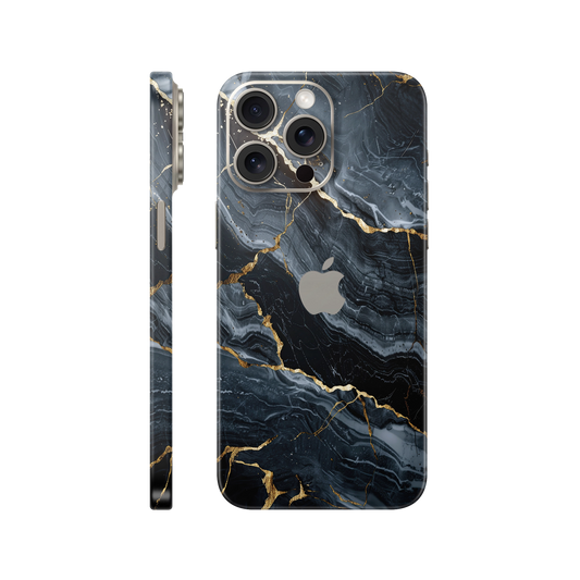 Folie de protectie pentru iPhone 15 Pro, eSkins Signature, Skin Gilded Abyss