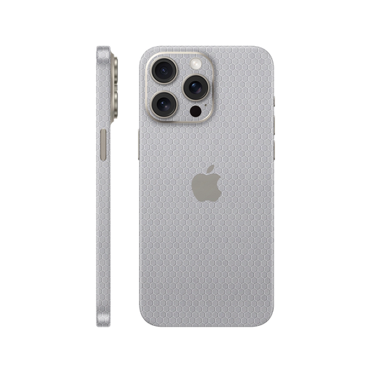 Skin iPhone 15 Pro, Honeycomb 3D Gray 
