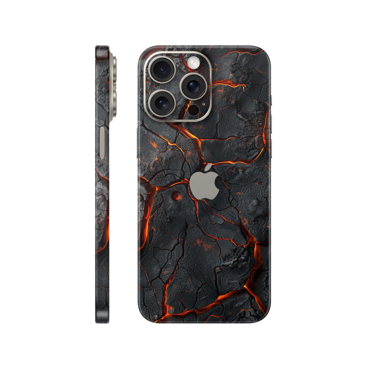 Folie de protectie pentru iPhone 15 Pro, eSkins Signature, Skin Inferno Crust