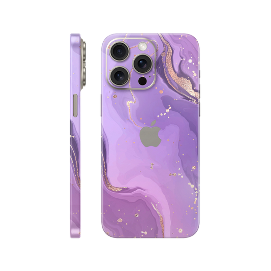 Folie de protectie pentru iPhone 15 Pro, eSkins Signature, Skin Lavender Swirl