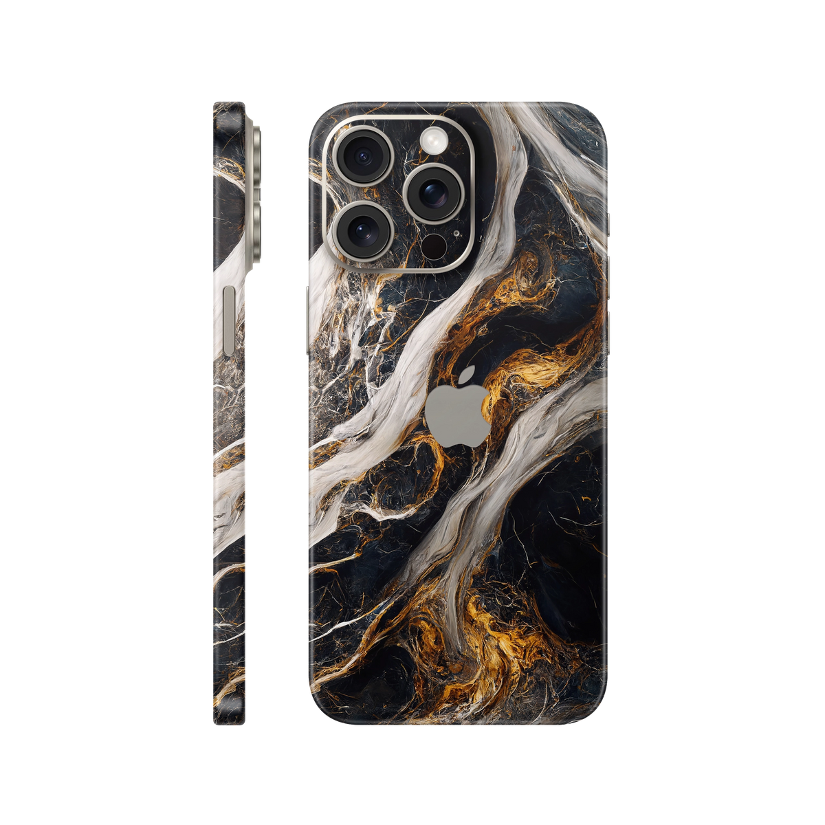 Folie de protectie pentru iPhone 15 Pro, eSkins Signature, Skin Luxe Nebula