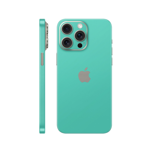 Folie de protectie pentru iPhone 15 Pro, eSkins Unique, Skin Mat Verde Menta