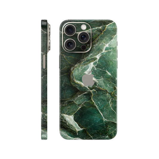 Folie de protectie pentru iPhone 15 Pro, eSkins Signature, Skin Mystic Emerald