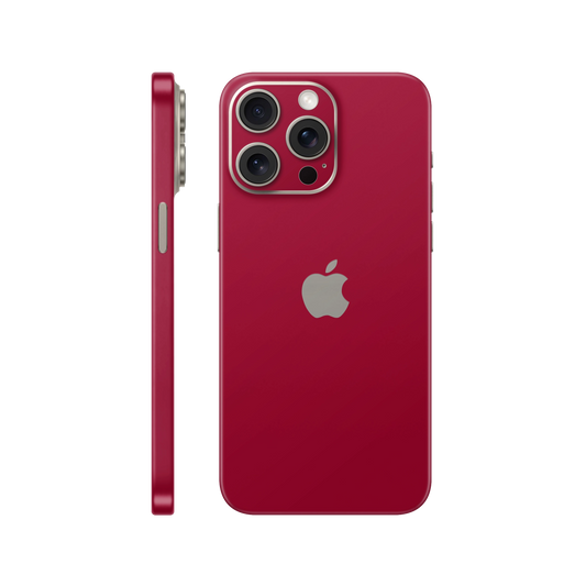 Folie de protectie pentru iPhone 15 Pro, eSkins Unique, Skin Mat Rosu