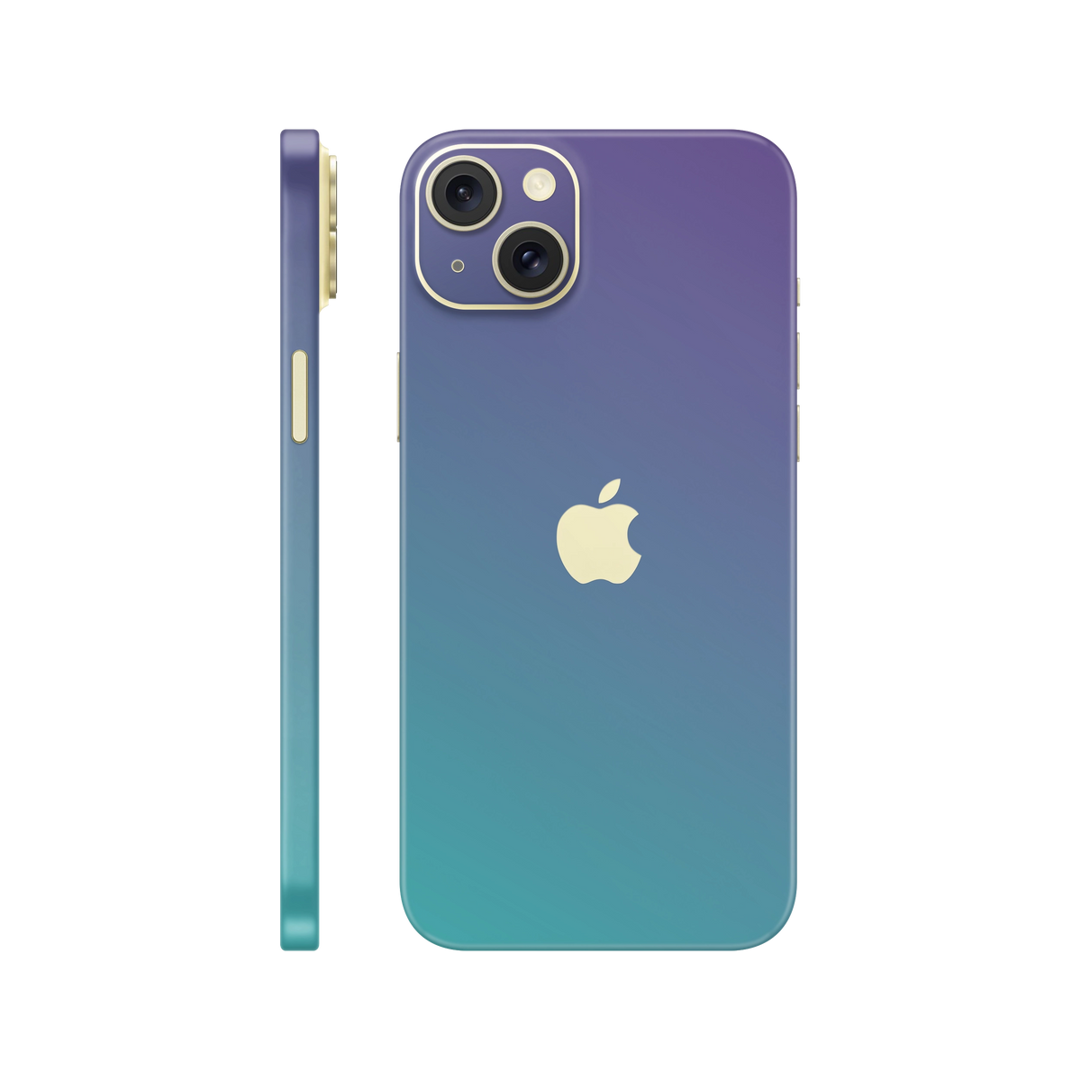 Skin iPhone 15, Chameleon Turquoise - Lavender