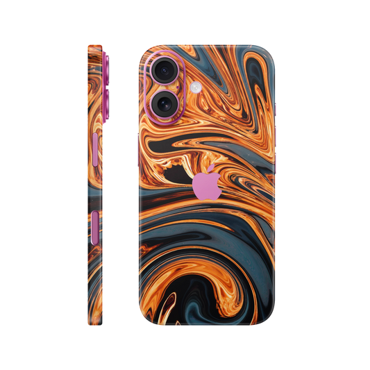 Folie de protectie pentru iPhone 16, eSkins Signature, Skin Amber Blaze