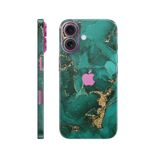 Folie de protectie pentru iPhone 16, eSkins Signature, Skin Ethereal Green