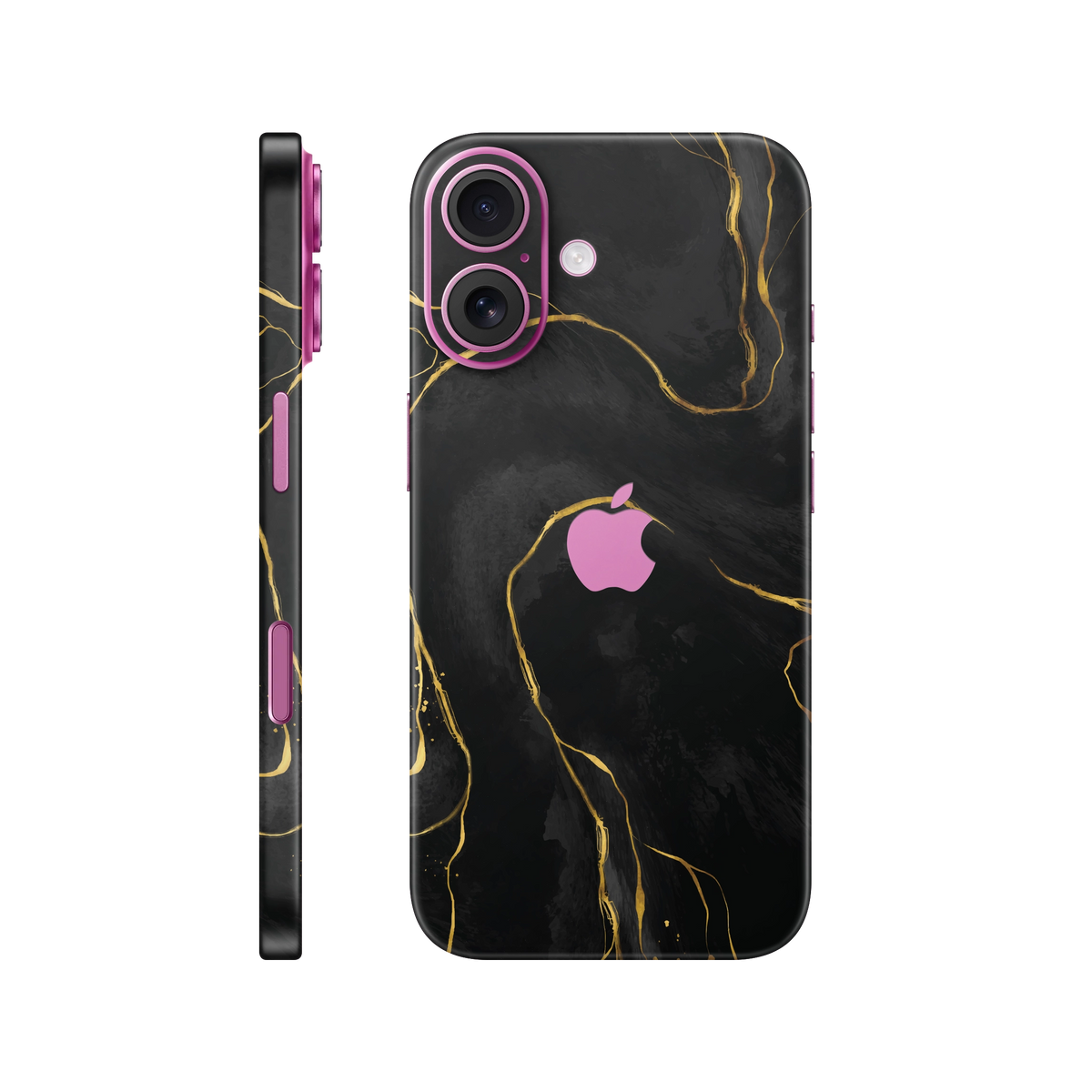 Folie de protectie pentru iPhone 16, eSkins Signature, Skin Golden Onyx