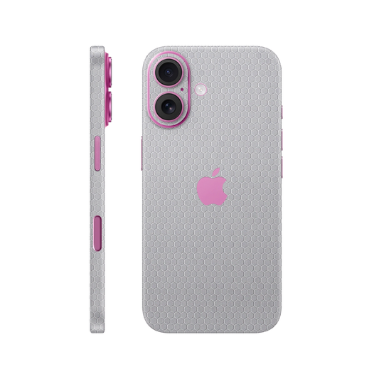 Folie de protectie pentru iPhone 16, eSkins Elegans, Skin Honeycomb Gri
