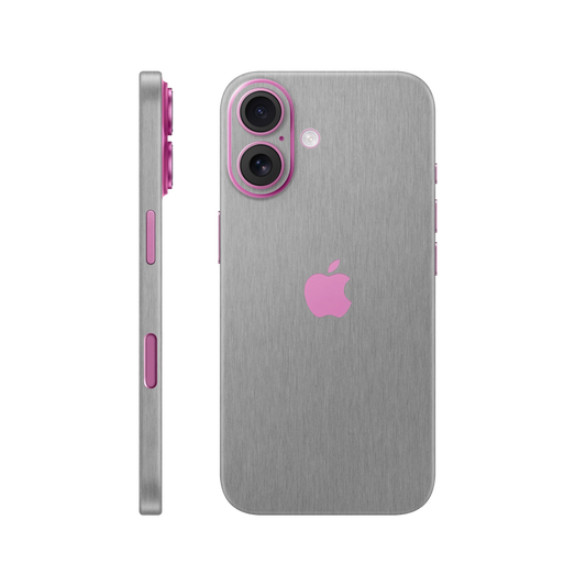 Folie de protectie pentru iPhone 16, eSkins Elegans, Skin Metalic Grafit
