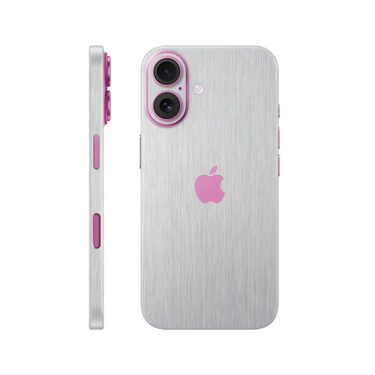 Folie de protectie pentru iPhone 16, eSkins Elegans, Skin Metalic Gri
