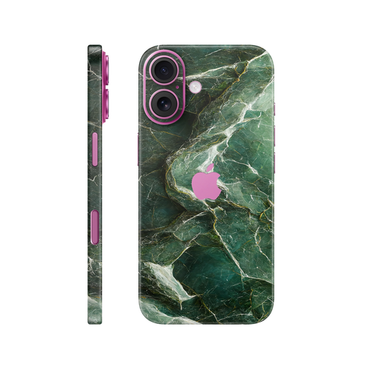 Folie de protectie pentru iPhone 16, eSkins Signature, Skin Mystic Emerald
