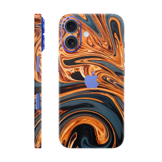 Folie de protectie pentru iPhone 16 Plus, eSkins Signature, Skin Amber Blaze