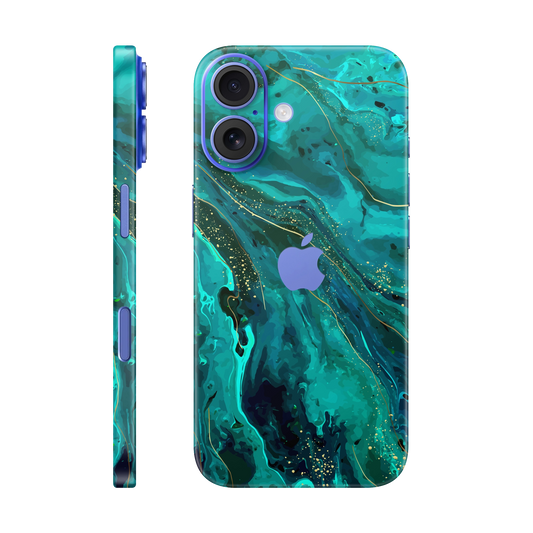 Folie de protectie pentru iPhone 16 Plus, eSkins Signature, Skin Celestial Lagoon