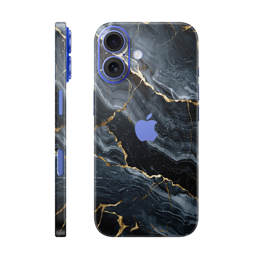 Folie de protectie pentru iPhone 16 Plus, eSkins Signature, Skin Gilded Abyss