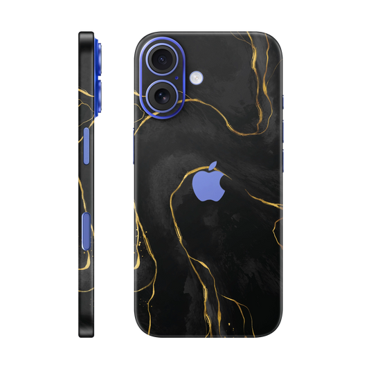 Folie de protectie pentru iPhone 16 Plus, eSkins Signature, Skin Golden Onyx