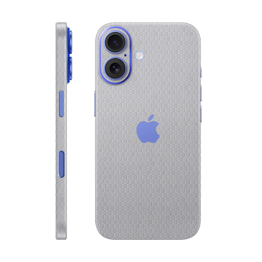 Folie de protectie pentru iPhone 16 Plus, eSkins Elegans, Skin Honeycomb Gri