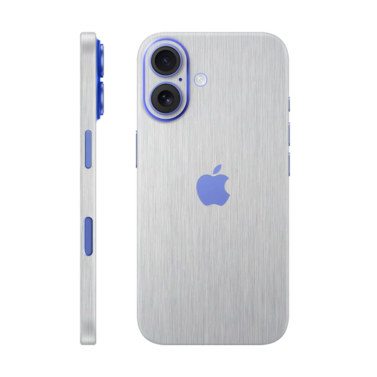 Folie de protectie pentru iPhone 16 Plus, eSkins Elegans, Skin Metalic Gri